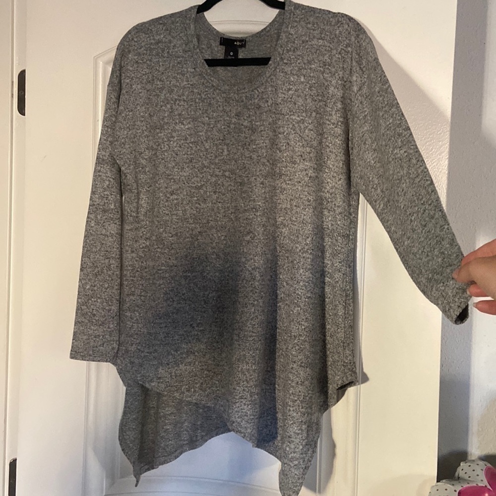 Aqua triangle asymmetrical Long Sleeve Top